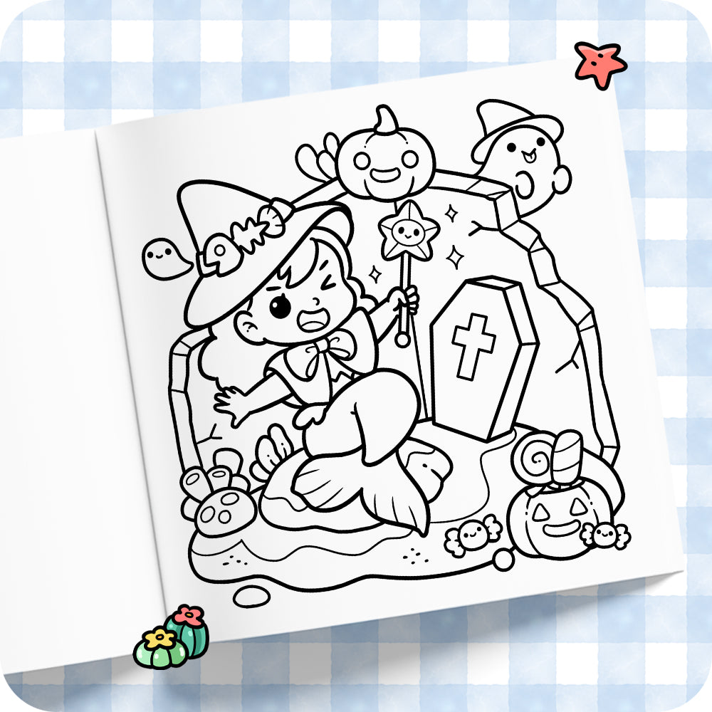 Cute Mermaid Coloring Book