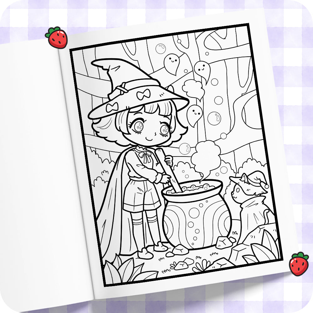 Little Witches Coloring Book