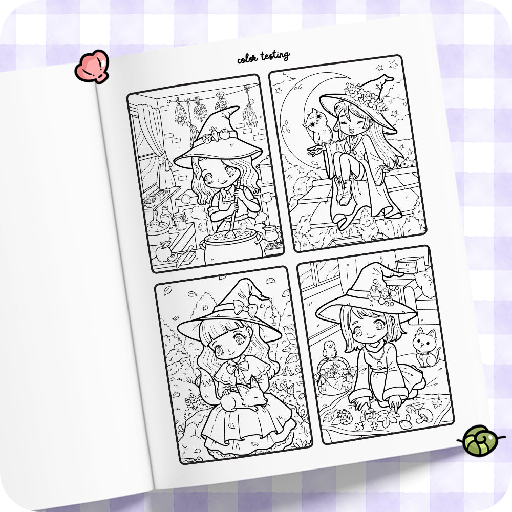 Little Witches Coloring Book