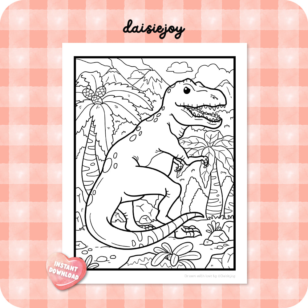 Dinosaur Coloring (PDF Download)