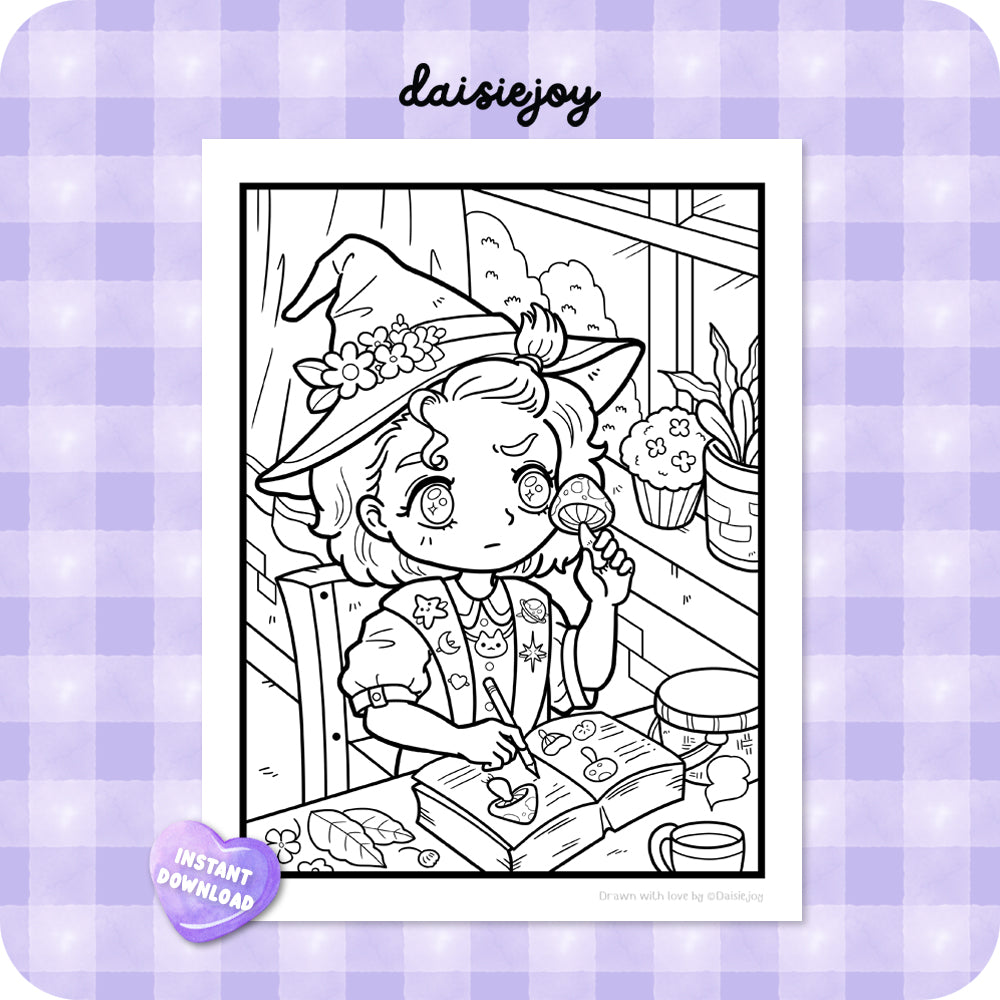 Little Witches Coloring (PDF Download)