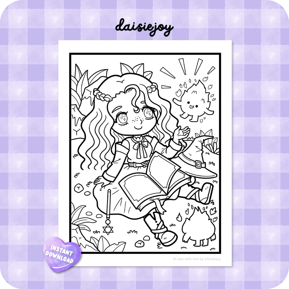 Little Witches Coloring (PDF Download)