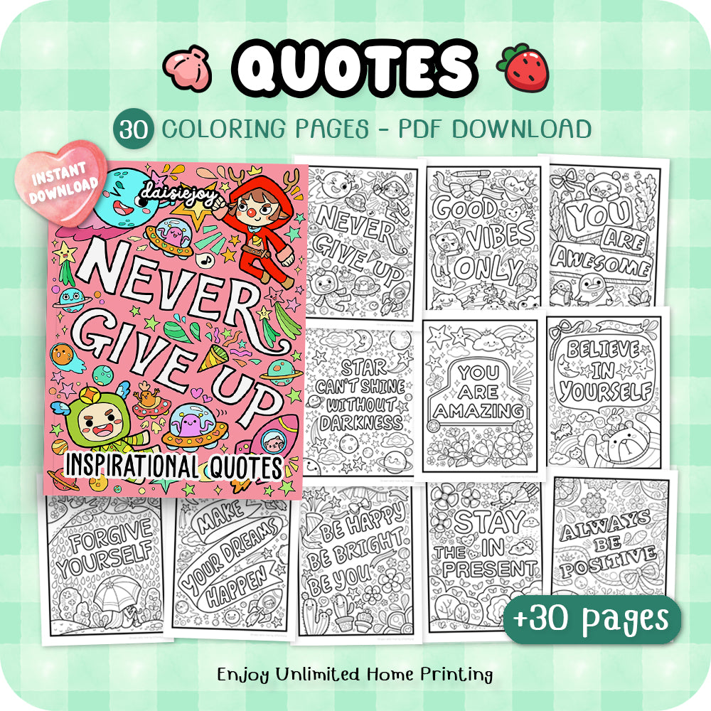 Inspirational Quotes Coloring (PDF Download)