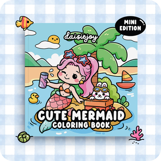 Cute Mermaid Coloring Book