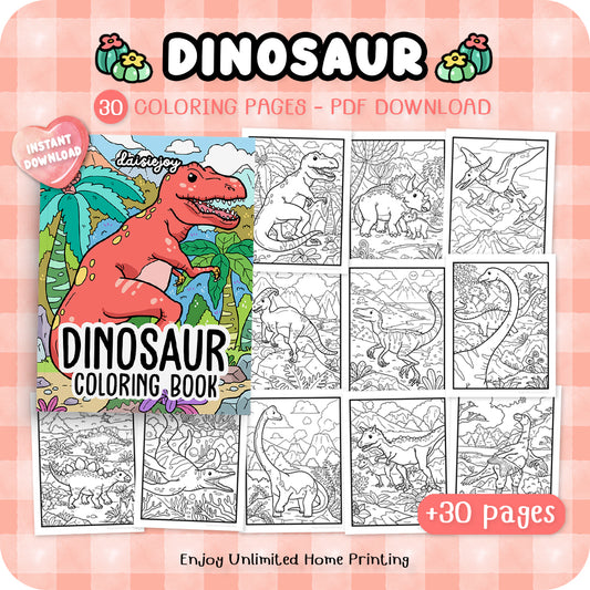 Dinosaur Coloring (PDF Download)