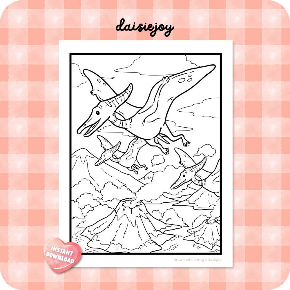 Dinosaur Coloring (PDF Download)