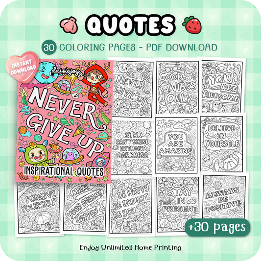 Inspirational Quotes Coloring (PDF Download)
